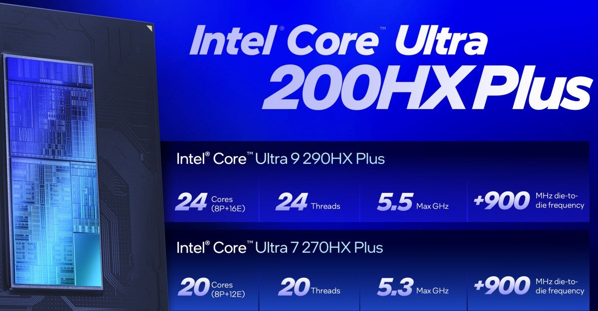 Intel announces Core Ultra 200HX Plus CPUs for high-end gaming laptops