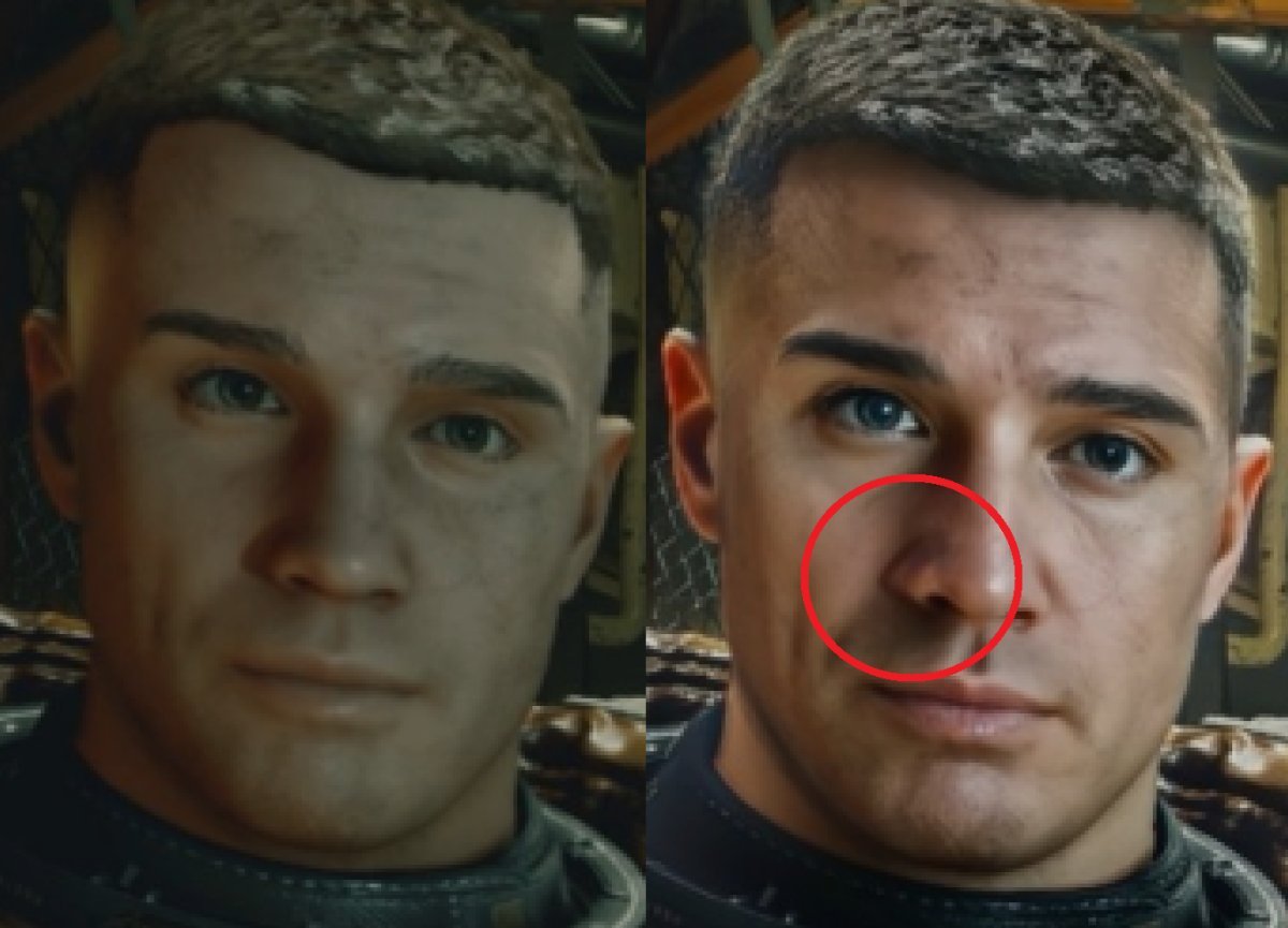 Nvidia's AI Yassification Feature Gives "Starfield" Character Grotesque "Giga-Nostril"