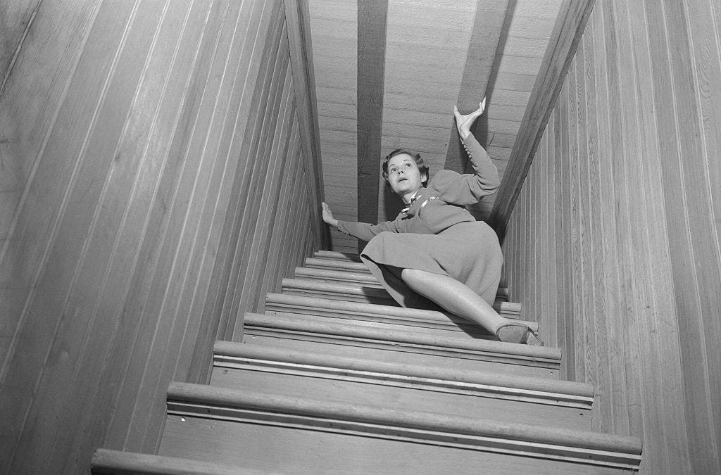 One of the Winchester Mystery House’s staircases — built without a blueprint, leading nowhere. © Getty Images (515427836)