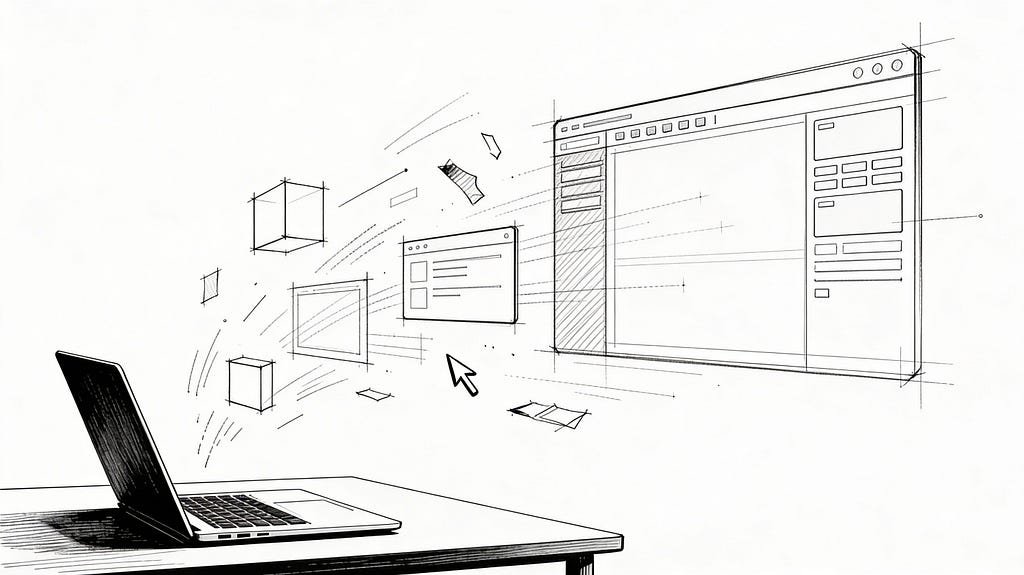 UI being generated autonomously from a laptop