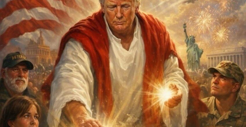 Trump’s posting even more AI-generated Trump-Jesus fan art