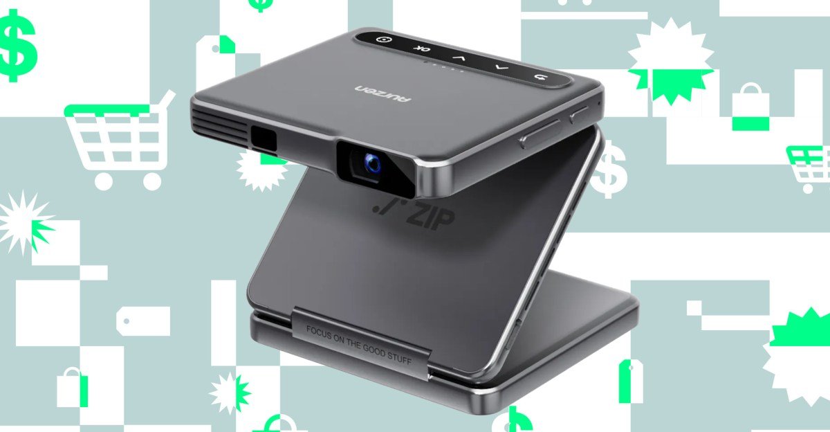 Aurzen’s teeny tiny tri-fold projector is on sale for 40 percent off