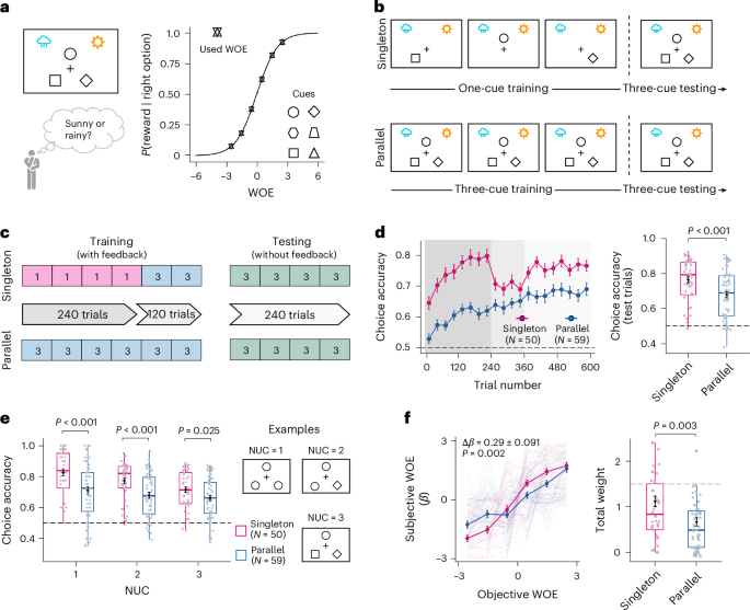 Human curriculum learning of a cue combination task
