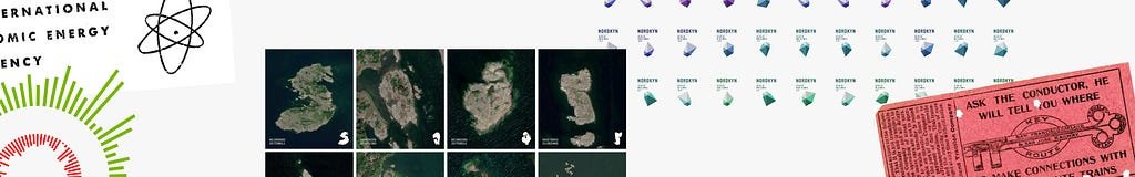 Logos for the International Atomic Energy Agency, Open Knowledge, Nordkyn, Saaristo, Key Route