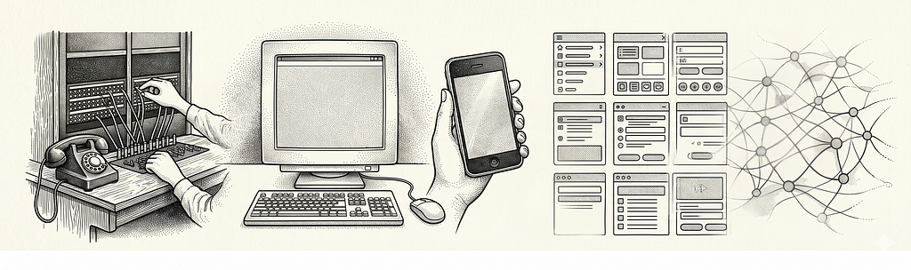 Five eras of UX design and the lessons to keep in the AI era